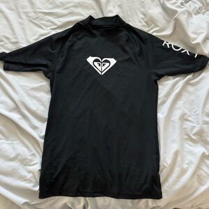 Roxy Black Rashguard with White Logo